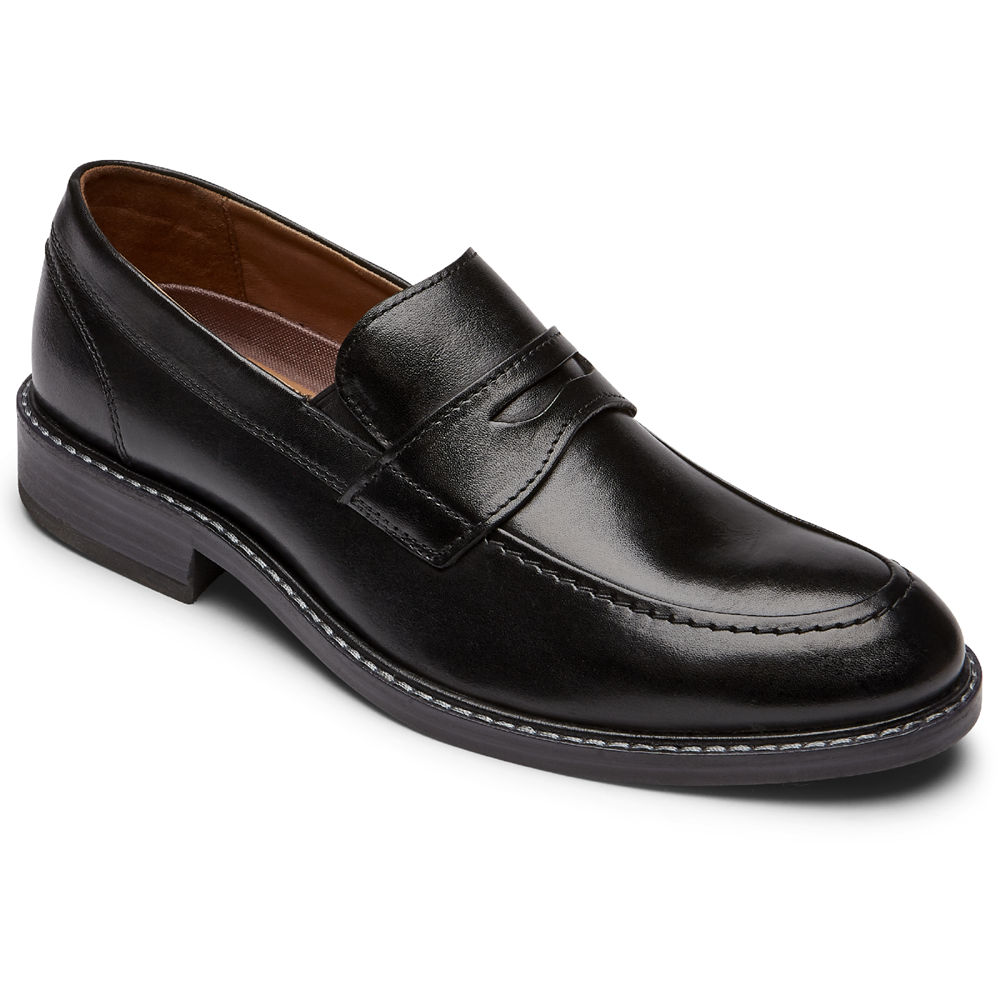 Mocassins Rockport Homem Pretas - Kenton Penny - 98741CRNY